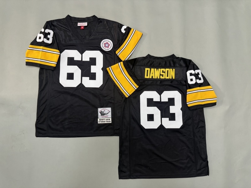 Men 2025 Pittsburgh Steelers #63 Dawson black Throwback Limited NFL Jersey style 003->pittsburgh steelers->NFL Jersey
